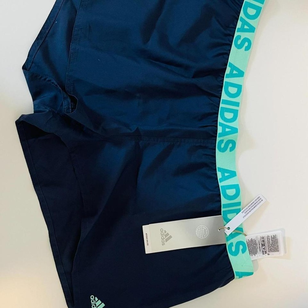 New Adidas Beach Shorts Swimwear Shadow Navy/Pulse Mint LG